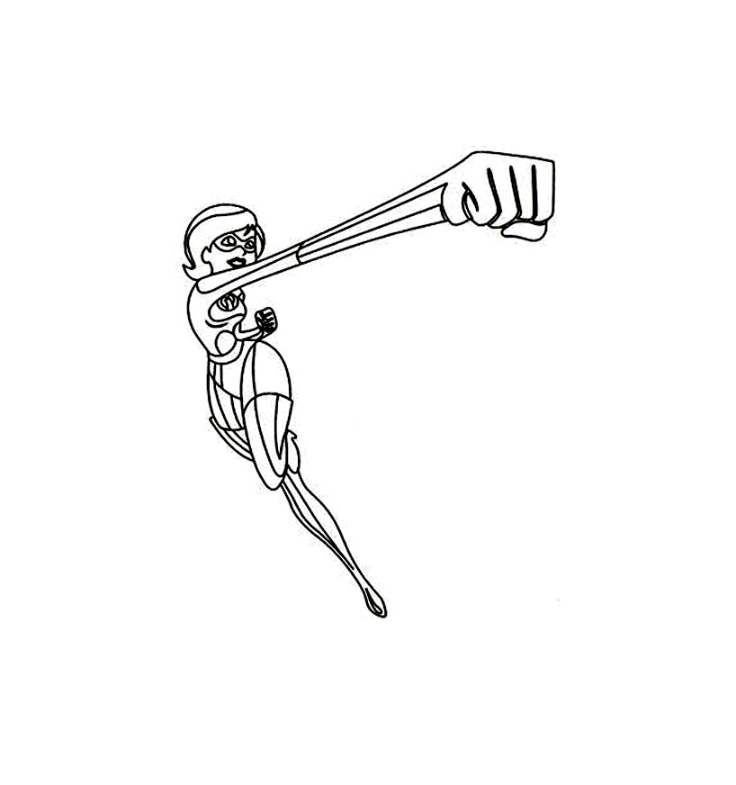 《超人总动员》(迪士尼/皮克斯)免费打印填色图 (供儿童打印的彩页 : 超人总动员)