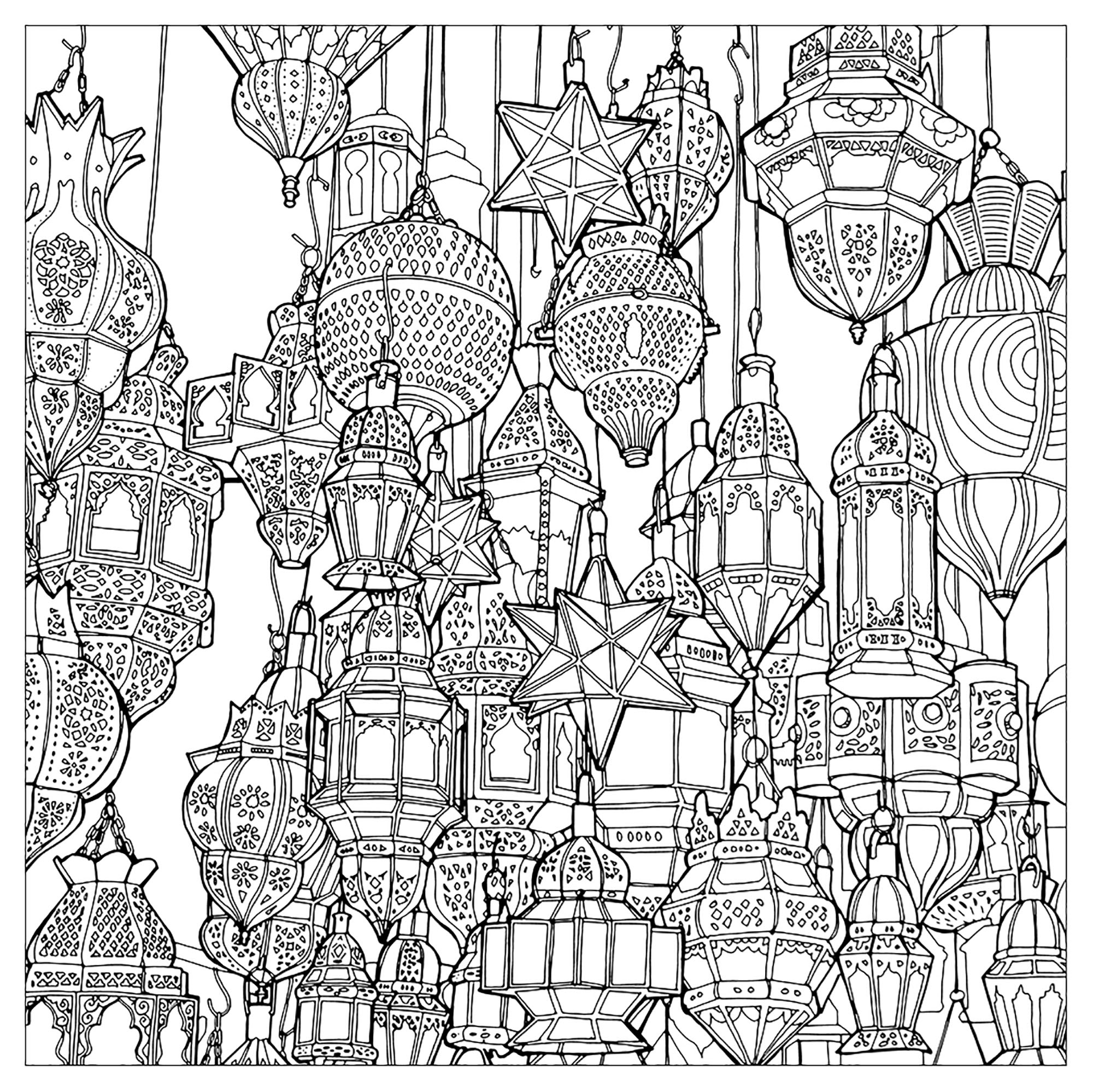 Preciosas lámparas orientales sacadas directamente del libro Fantastic Collections, Artista : Steve Mc. Donald Preciosas lámparas orientales sacadas directamente del libro Fantastic Collections, Artista : Steve Mc. Donald