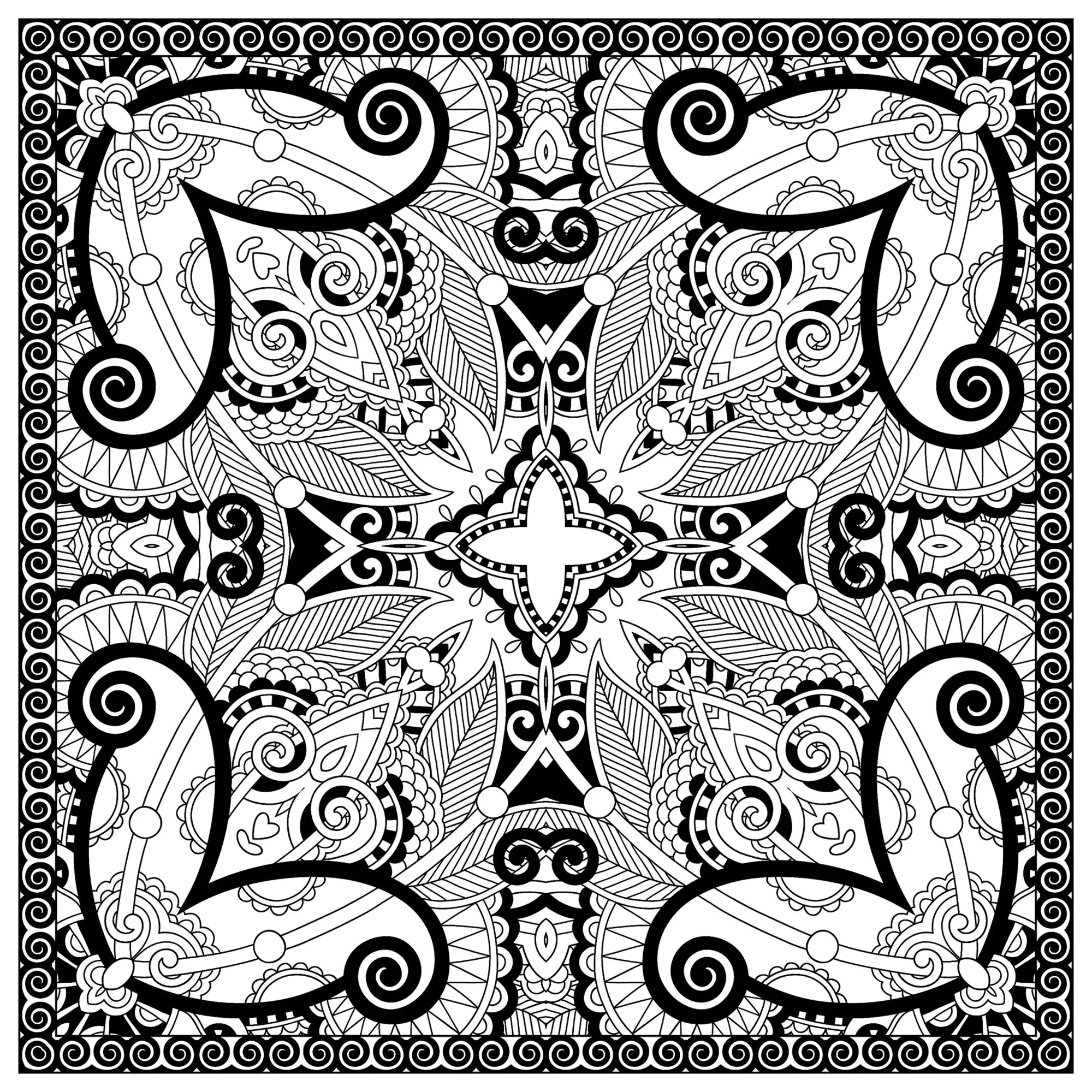 Very complex azulejo (Página para imprimir para adultos)