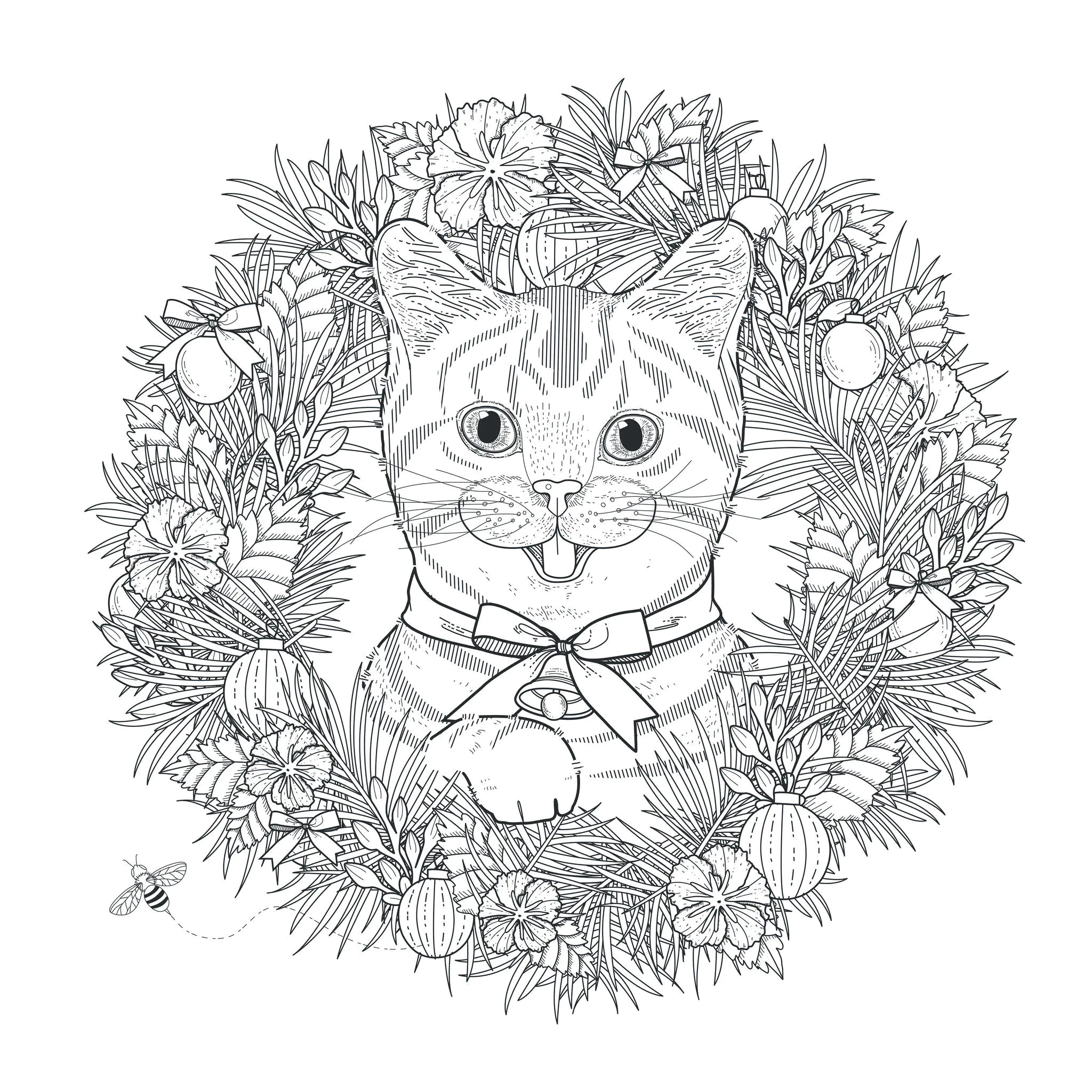 Gatos-49322 (Página para imprimir para adultos)