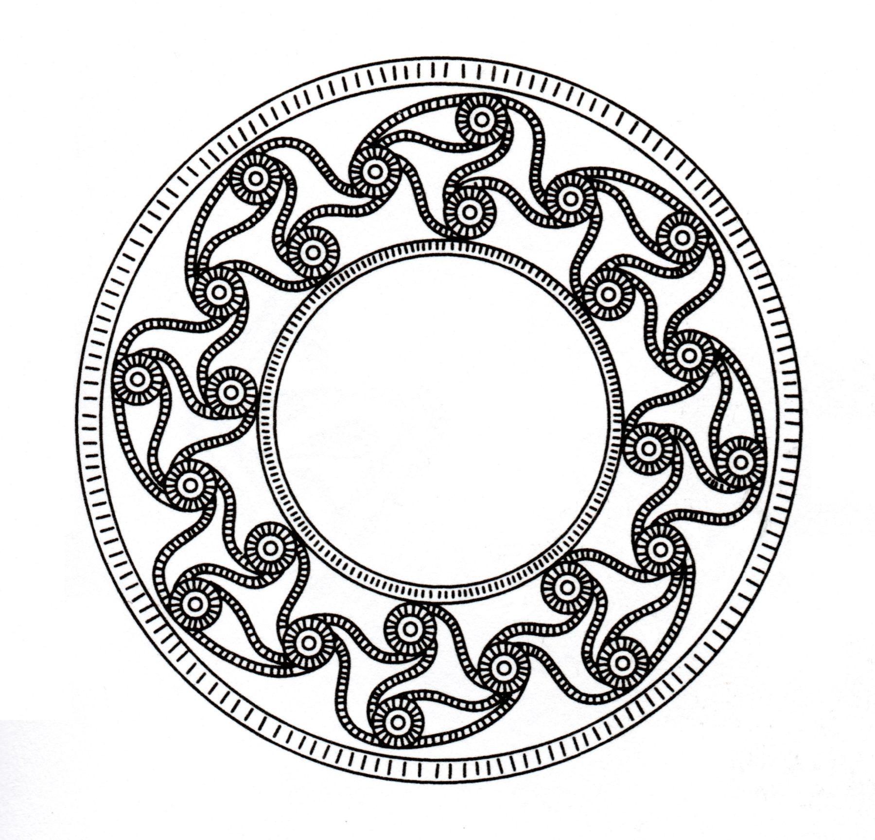 Dibujo de arte celta parecido a un mandala