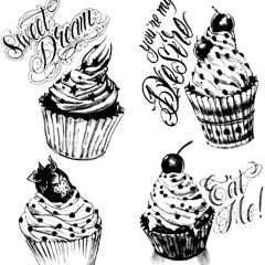 Páginas de Cup Cakes para imprimir para adultos