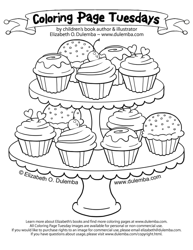 Cupcakes-colorear-páginas-125 - Cup Cakes - Colorear para Adultos