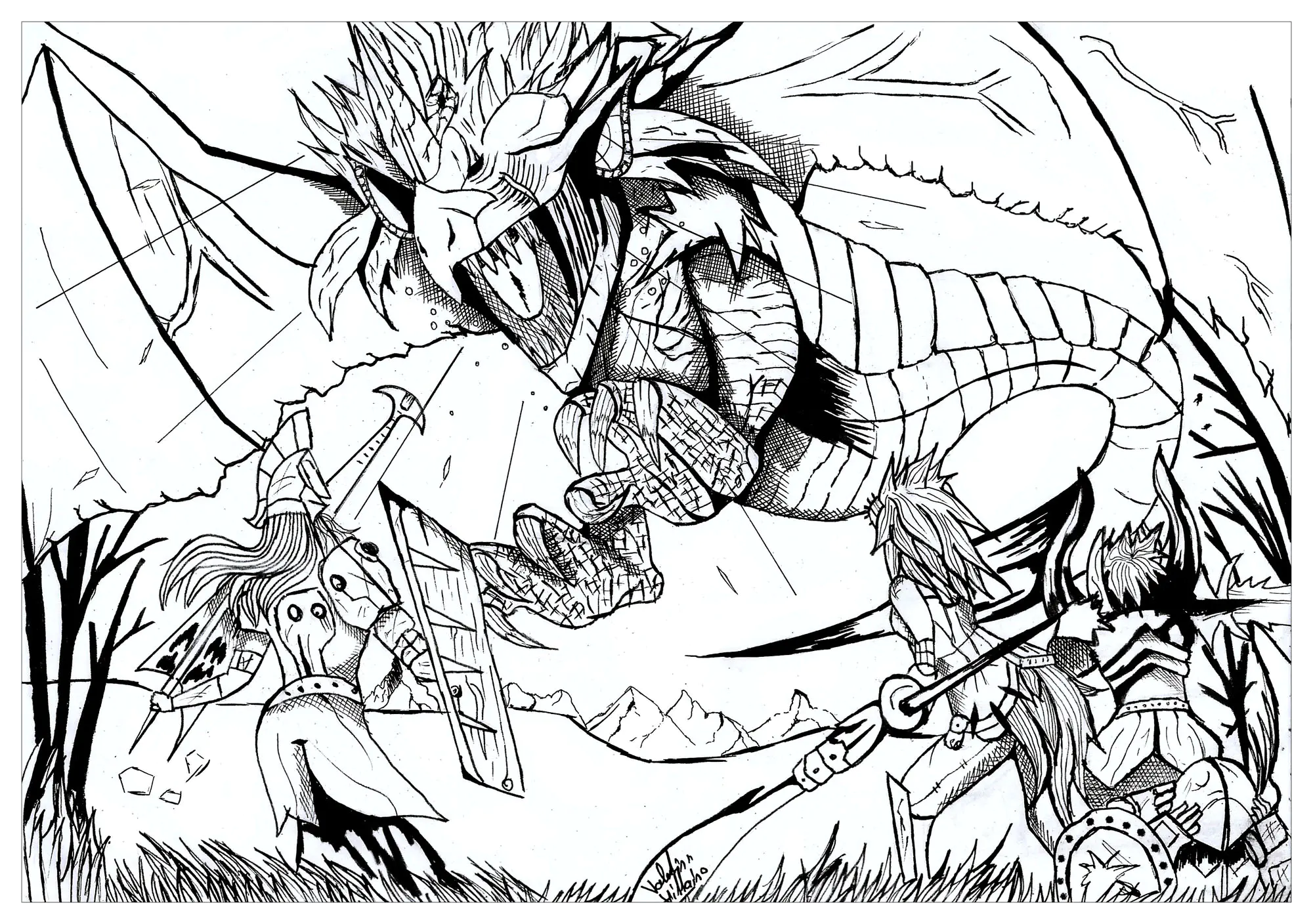 Dragones-46573 (Página para imprimir para adultos)