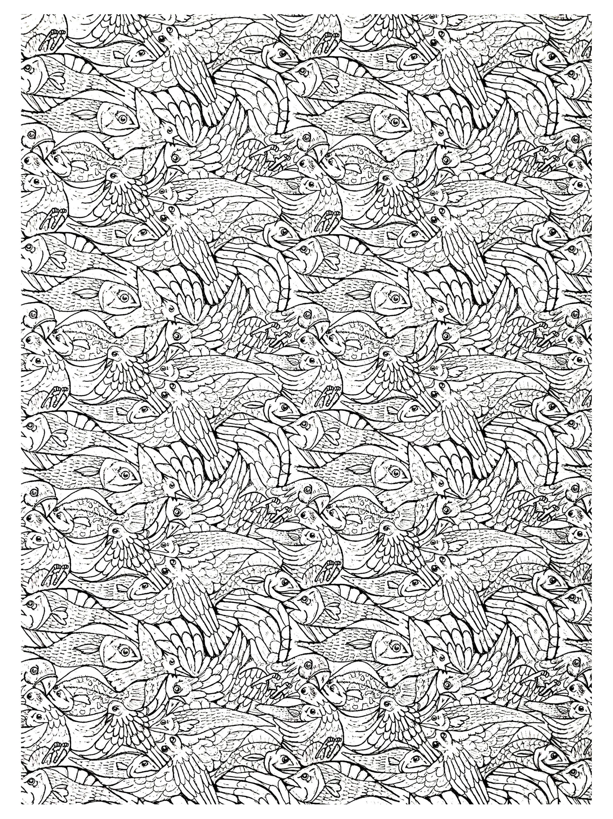 Peces-58702 (Página para imprimir para adultos)