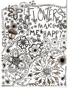 Página de Saludos para imprimir para adultos : Flores-y-vegetacion-95010