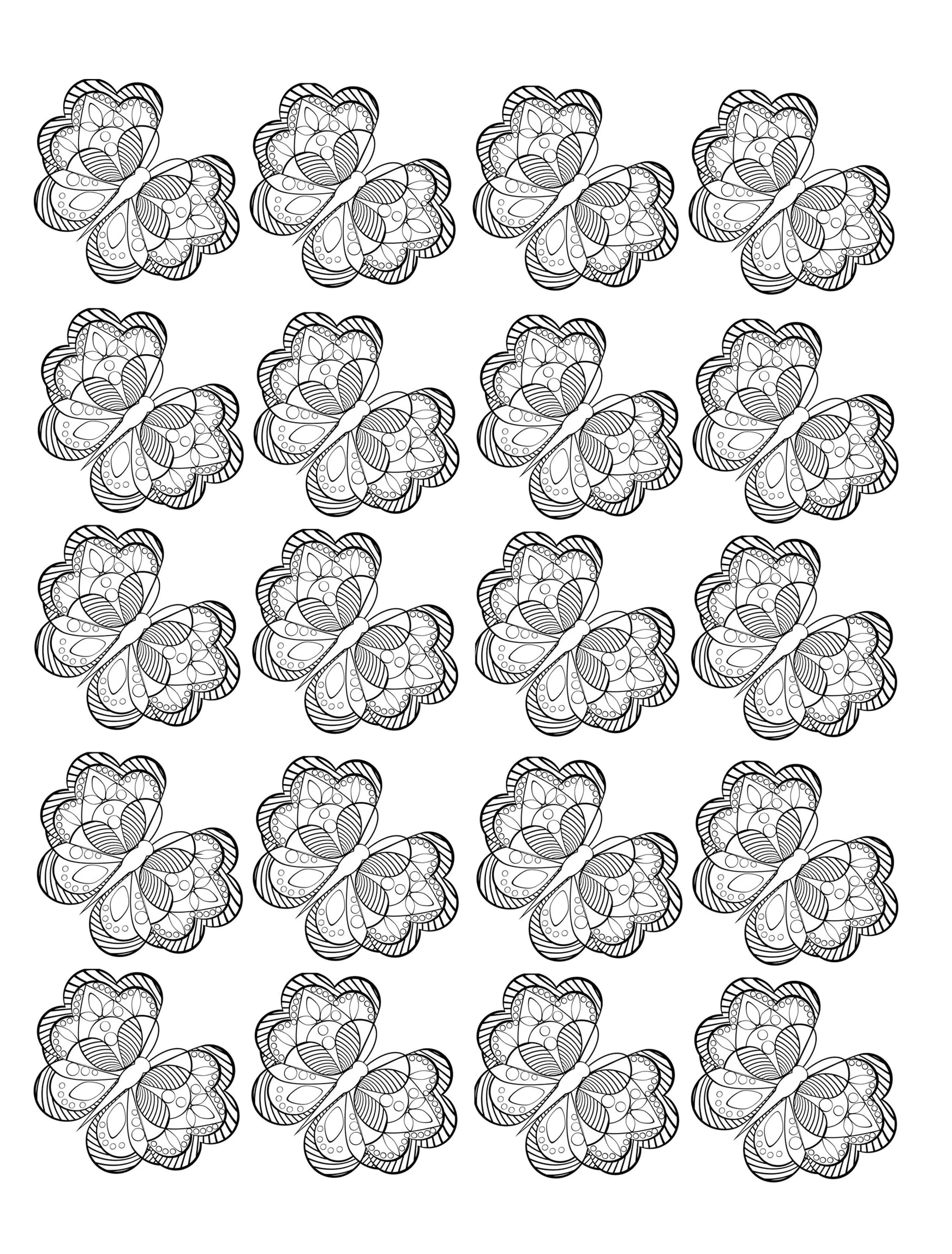 Insectos-39084 (Página de Mariposas e insectos para imprimir para adultos)