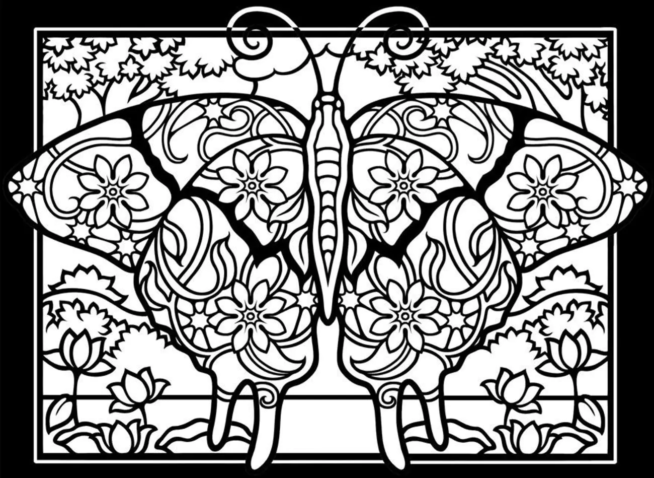 Insectos-95678 (Página de Mariposas e insectos para imprimir para adultos)