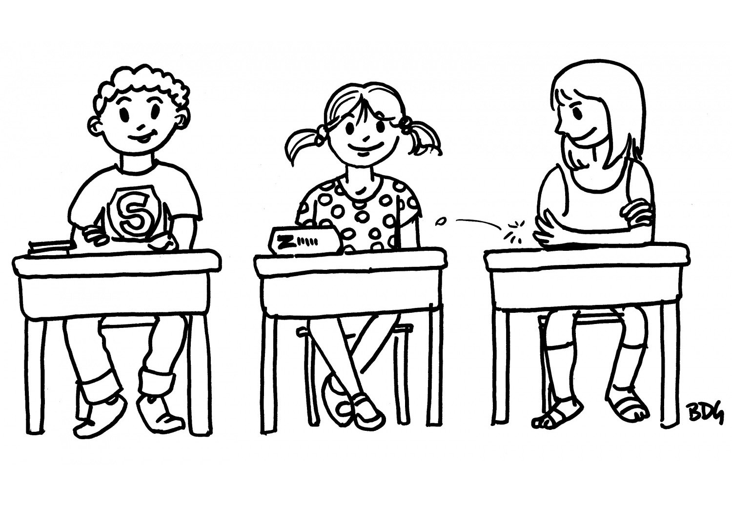 They are sitting the table. Раскраска школьники за партой. Раскраска ученики в классе. Девочка за партой раскраска. Ученик за партой.