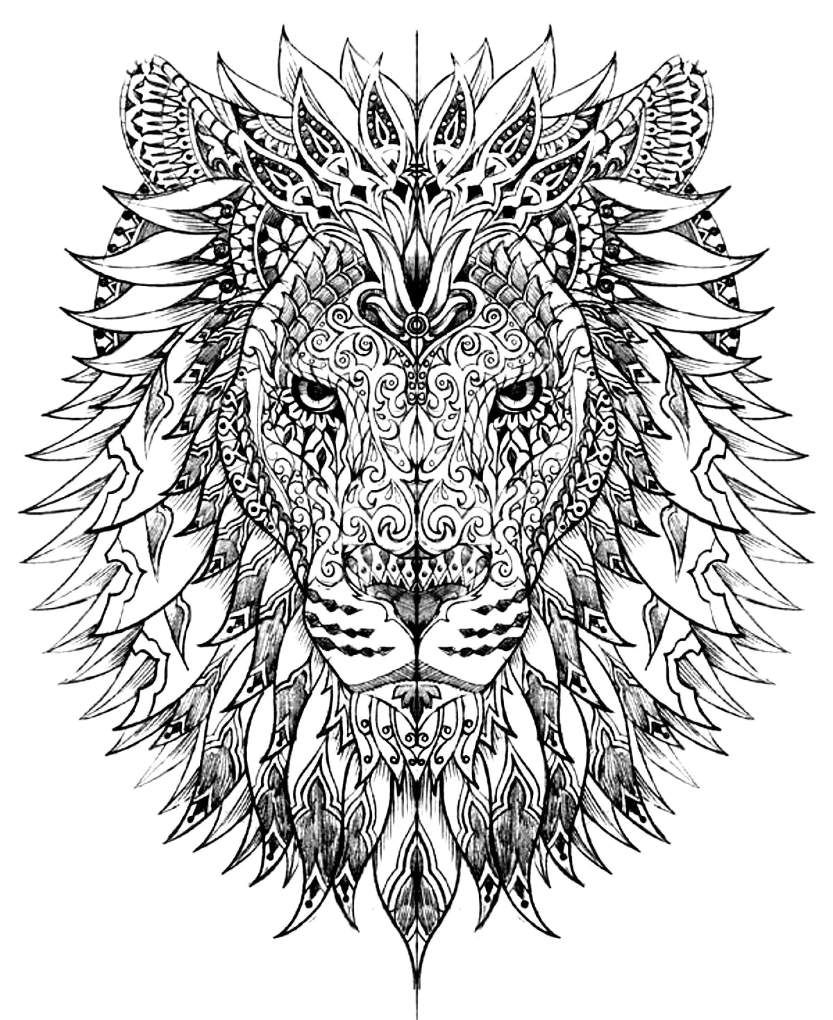 Leones-28945 (Página para imprimir para adultos)