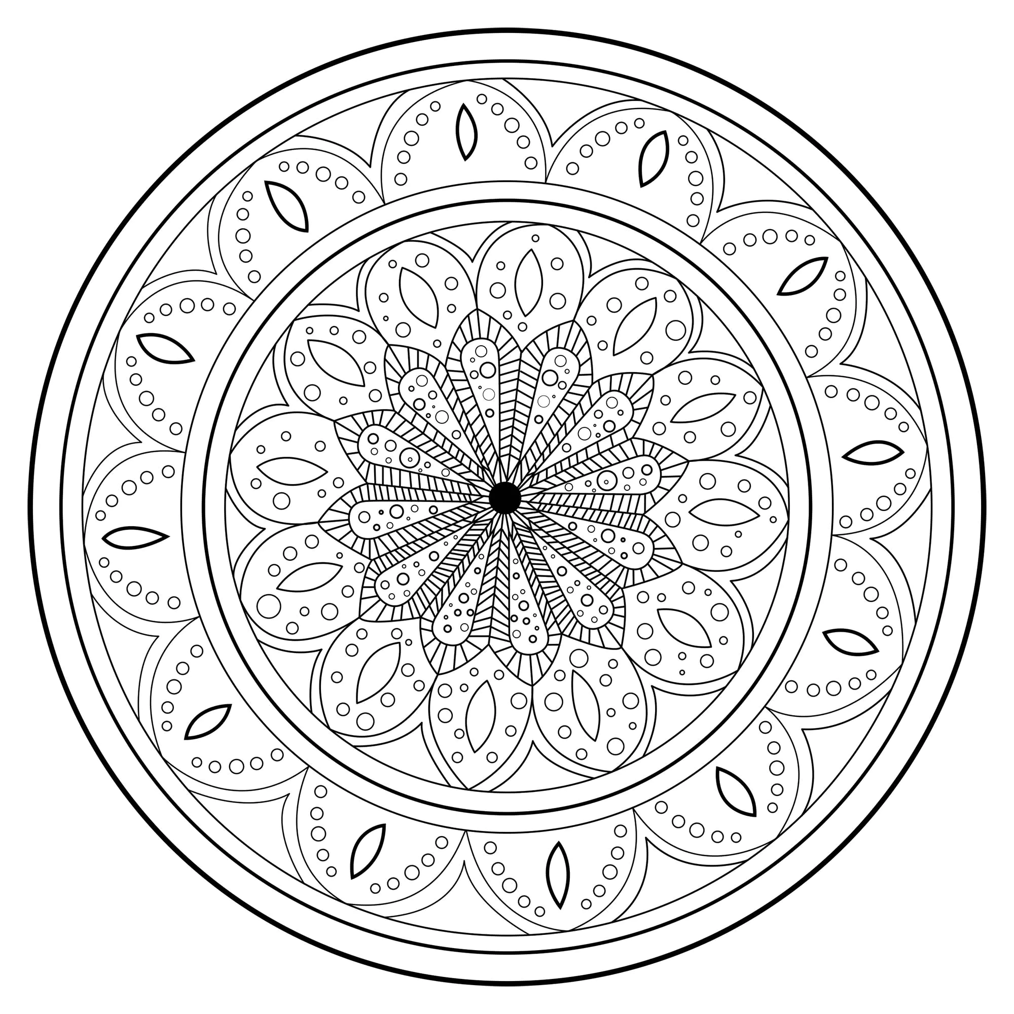 Mandala - 2 (Página para imprimir para adultos)