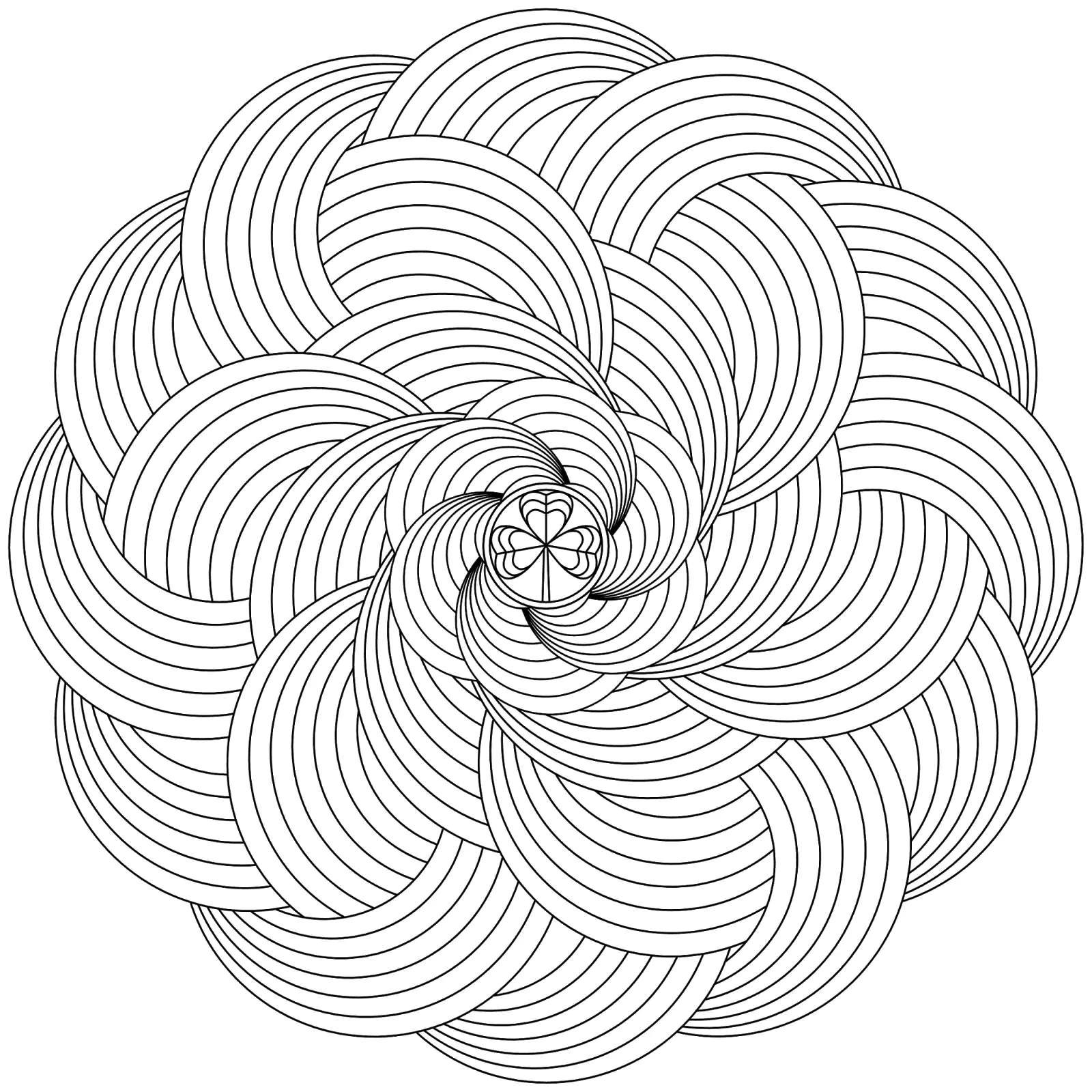 Colorear para adultos mandalas - 133 (Página para imprimir para adultos)
