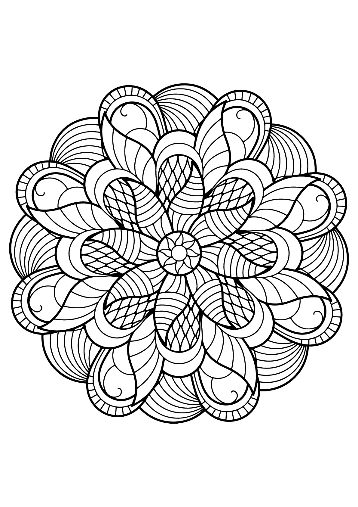 Mandala de libros para colorear gratis para adultos - 6