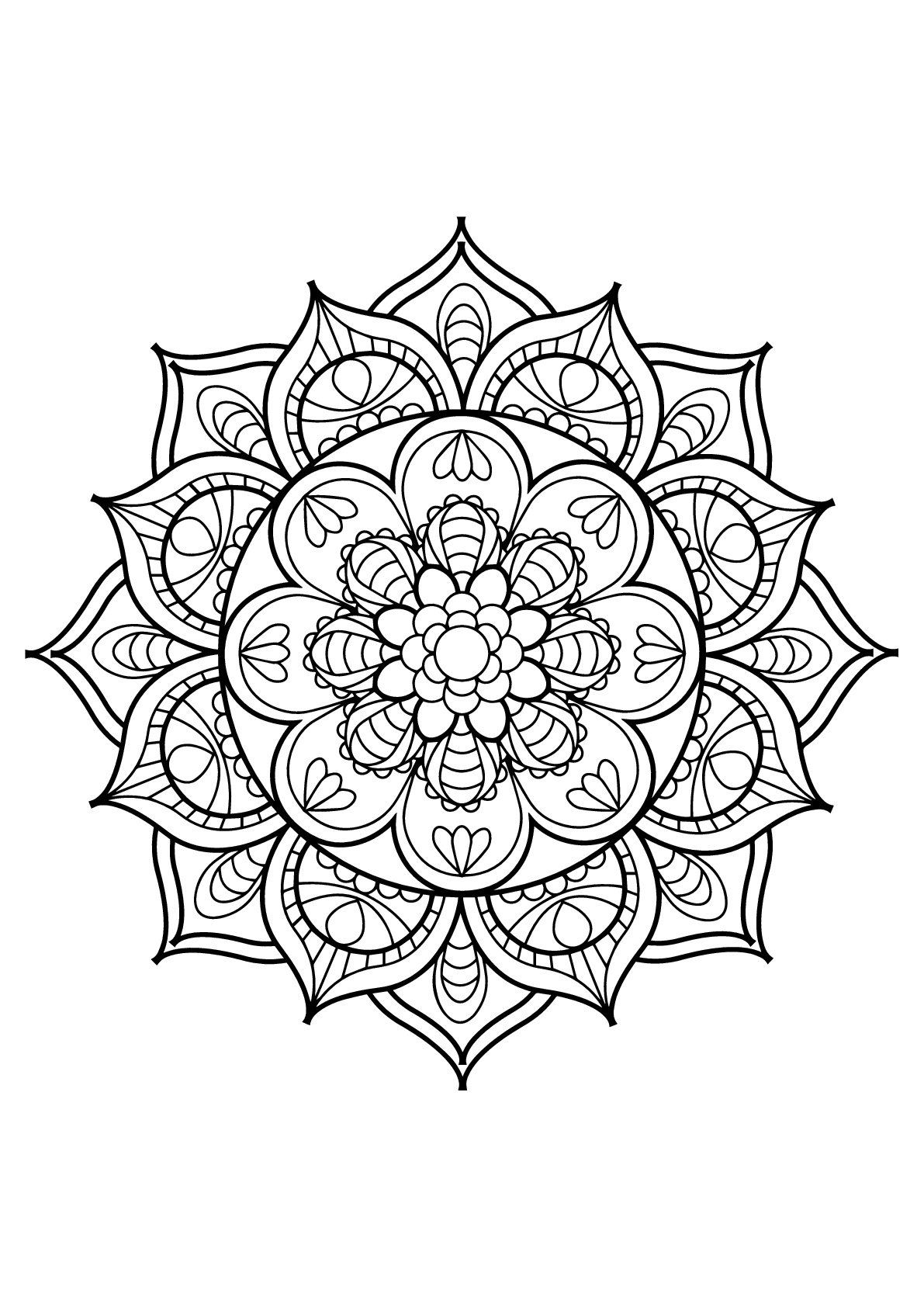 Mandala de libros para colorear gratis para adultos - 11 Mandala de libros para colorear gratis para adultos - 11