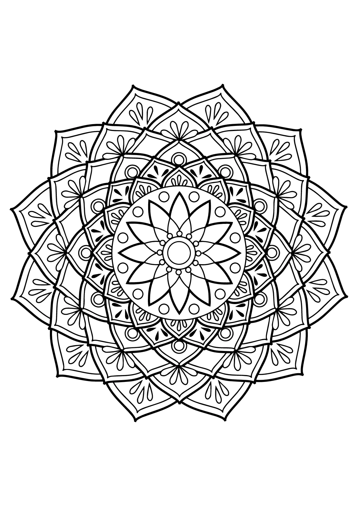 Mandala de libros para colorear gratis para adultos - 19