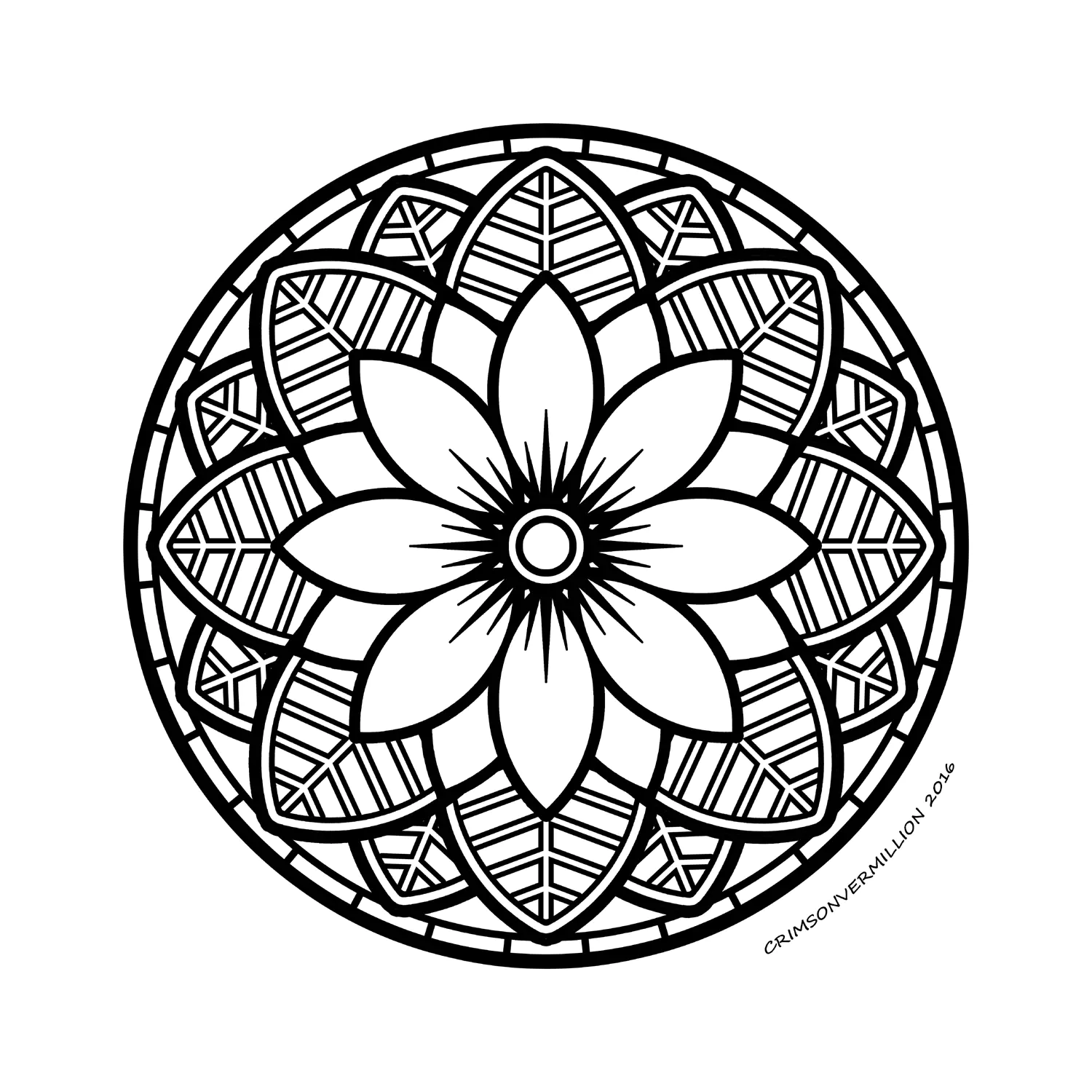 Brújula del camino (Página de Mandalas para imprimir para adultos)