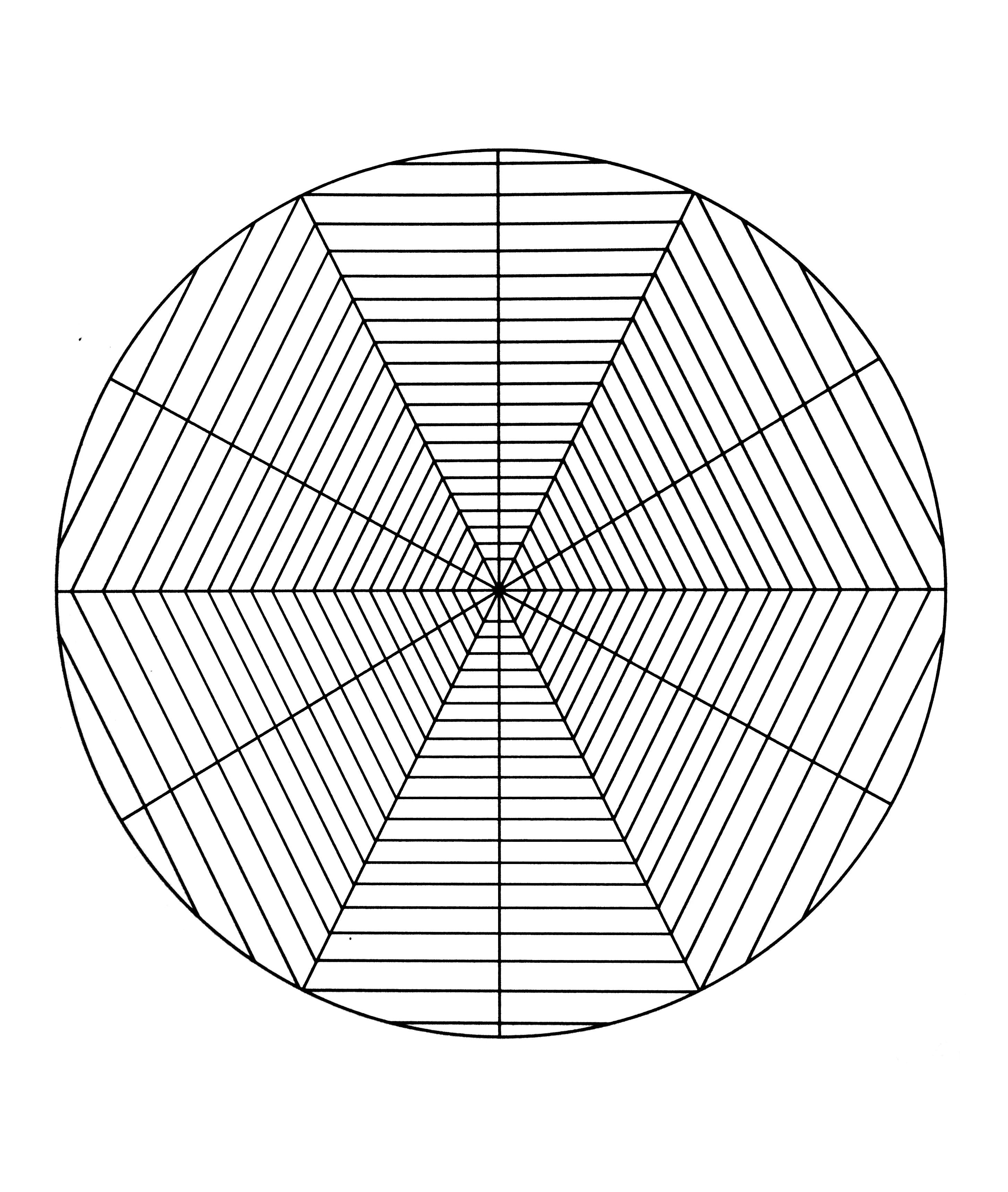 Telaraña-mandala-para-colorear-:-gratis (Página para imprimir para adultos)