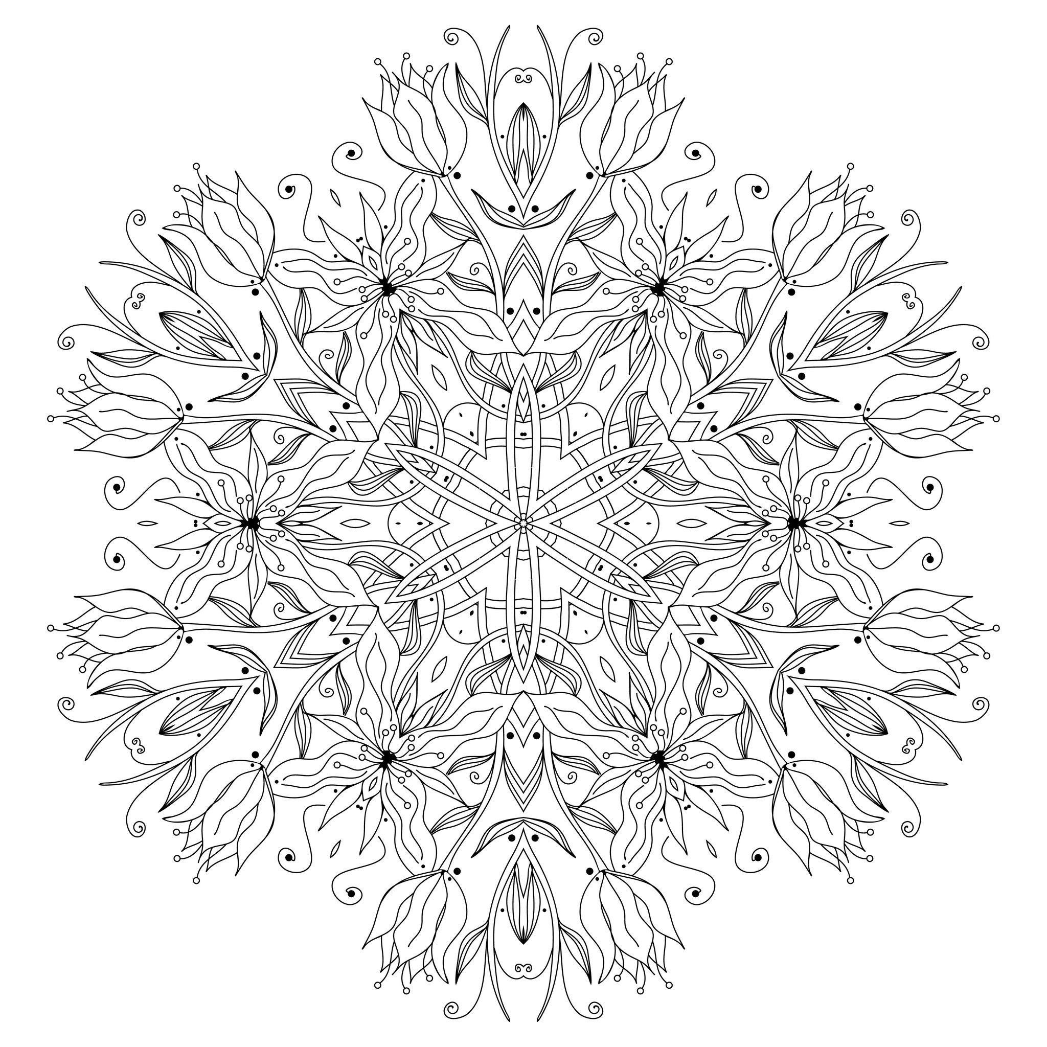 Colorear para adultos : Mandalas - 112, Artista : Epic22   Origen : 123rf