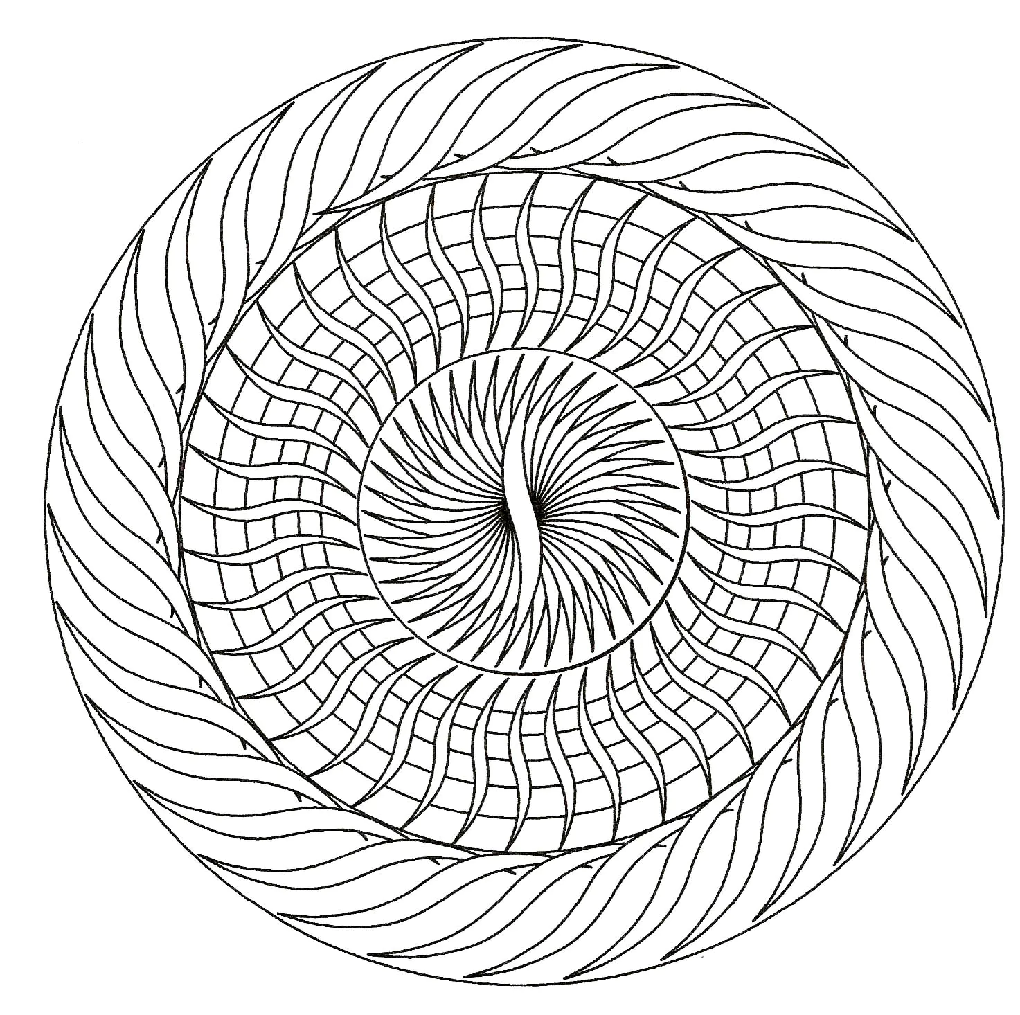 Mandala sencillo (5) (Página para imprimir para adultos)