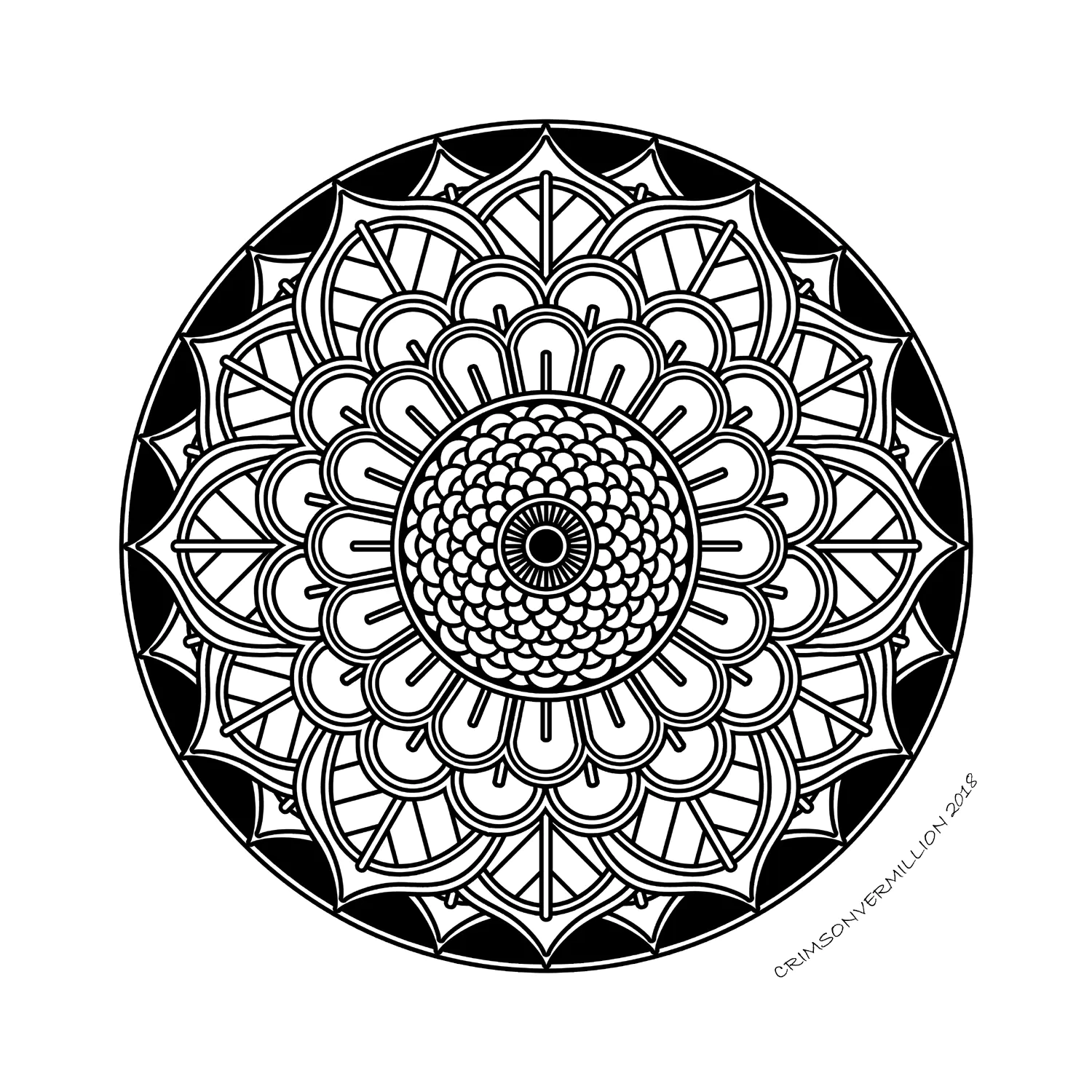 Misterios de la vida (Página de Mandalas para imprimir para adultos)