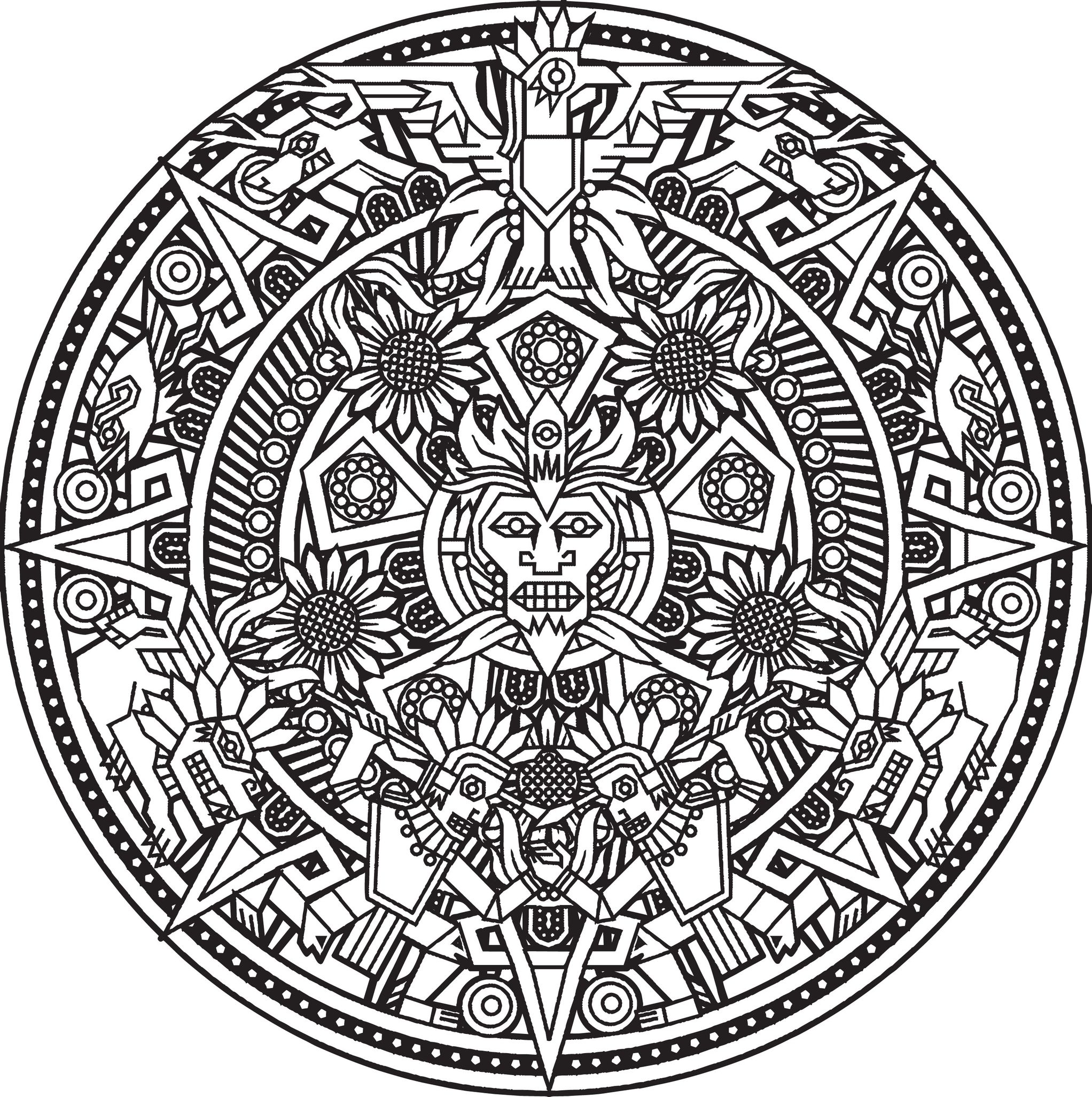 Página de para imprimir : Mandalas-99351 Página de para imprimir para adultos : Mandalas-99351