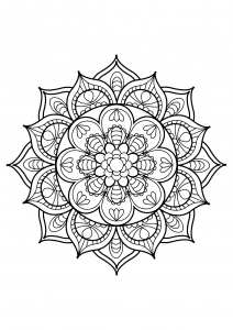 Mandala de libros para colorear gratis para adultos   11