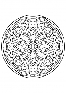 Mandala de libros para colorear gratis para adultos   4