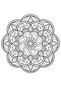 Mandala de un libro gratuito para colorear