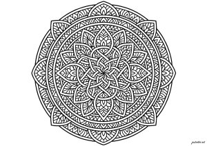 Simetría floral y arabescos fascinantes (Página de Mandalas  para imprimir)