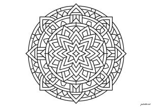 Estrella geométrica (Página de Mandalas  para imprimir)