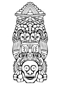 Coloring adult totem inspiration inca mayan aztec 3