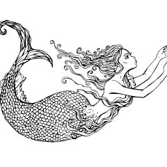 Páginas de Sirenas para imprimir para adultos