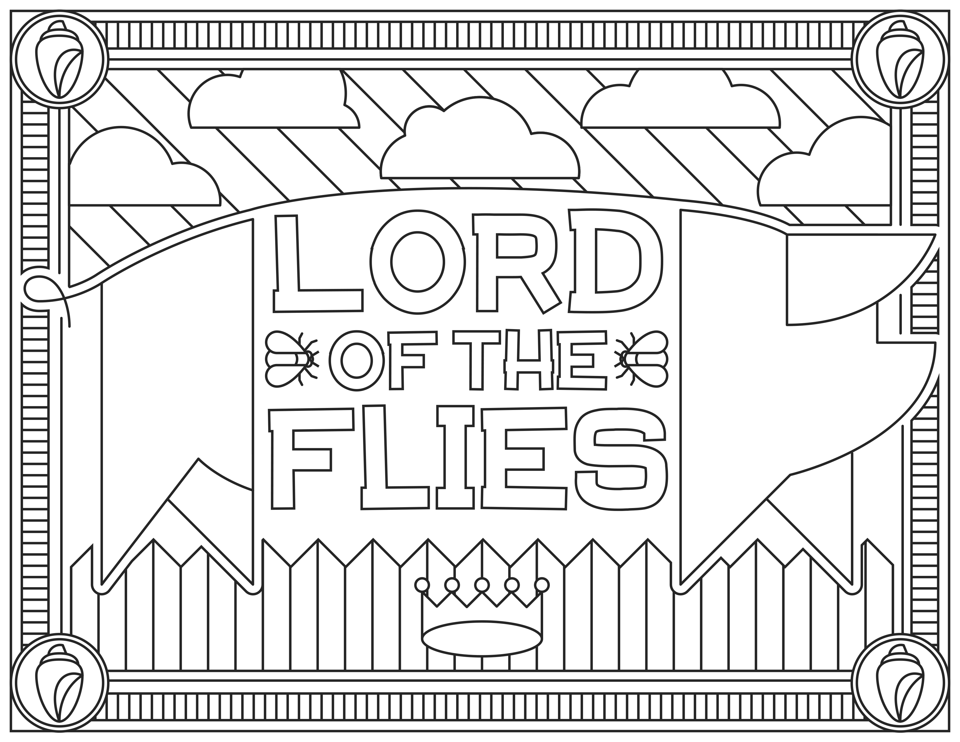 Coloriage inspiré du film 'Lord of the Flies'
