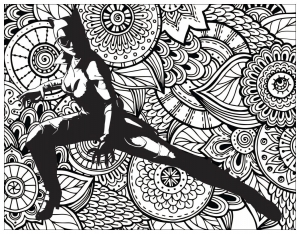 Página de Batman para imprimir para adultos : Catwoman