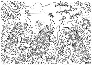 dibujos-para-colorear-para-adultos-pavos-reales-46834