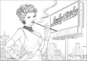 Pin-up de los años 50 - 1 (Página para imprimir)