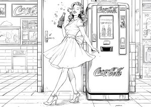 Pin-up de los años 50 - 1 (Página para imprimir)