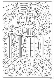 Colorear con orgullo (Página de Citas  para imprimir)