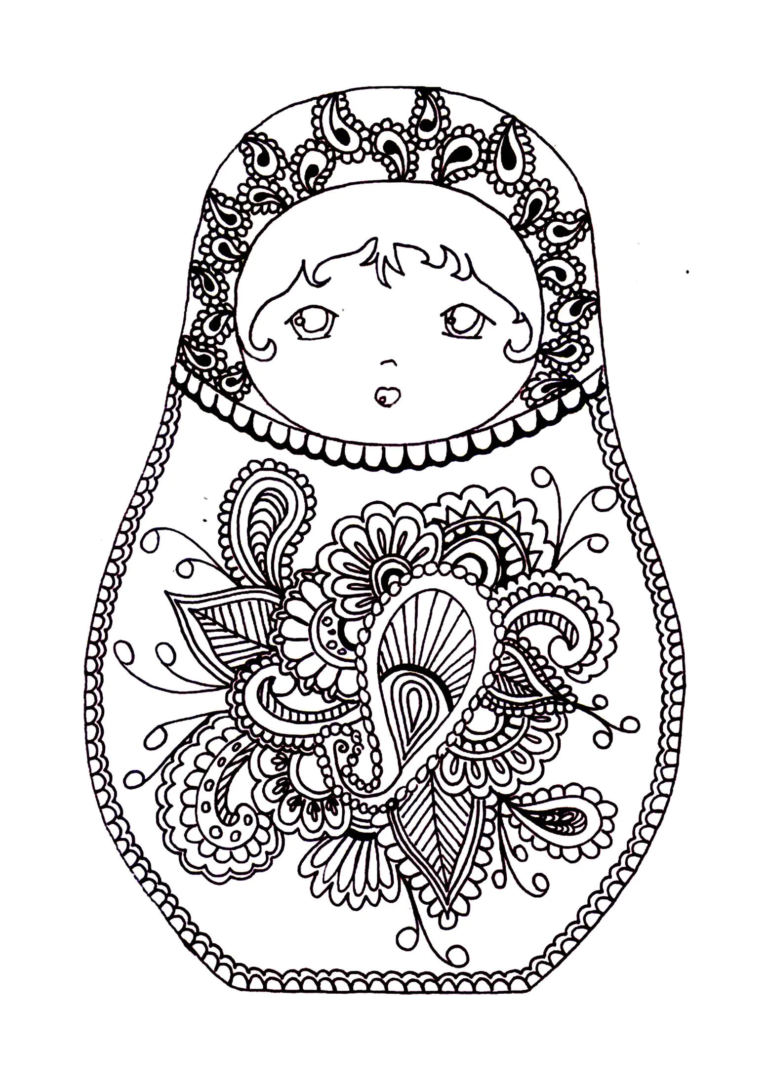 Munecas-rusas-2584 (Página de Muñecas Rusas para imprimir para adultos)