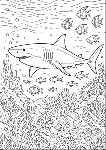 Rey de los océanos (Página de Tiburones  para imprimir)