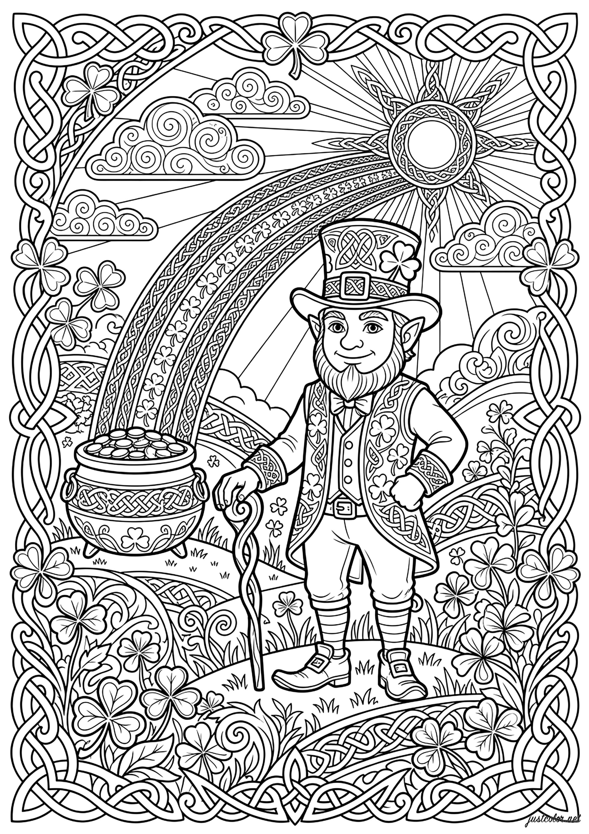 Dibujos para colorear para adultos dia de san patricio - 57844