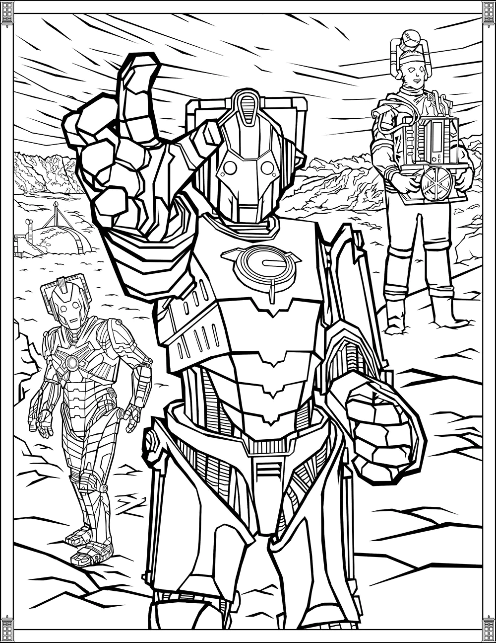 Doctor-Who-Páginas para colorear-Cybermen (Series De Tv)