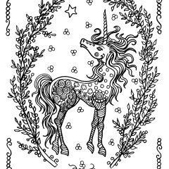 Páginas de Unicornios para imprimir para adultos