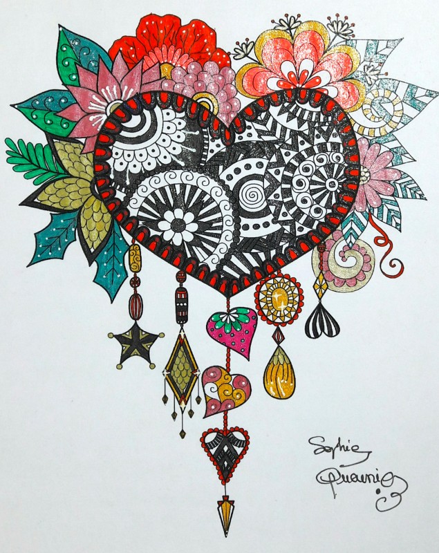 Creation porsophie-queuniez, dibujo para colorear de la galería Anti-stress / Zen