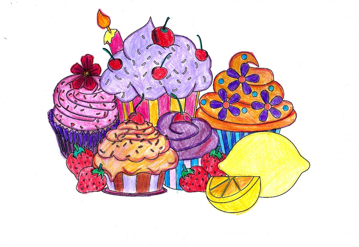 Creation pormyrsinou, dibujo para colorear de la galería Cup Cakes