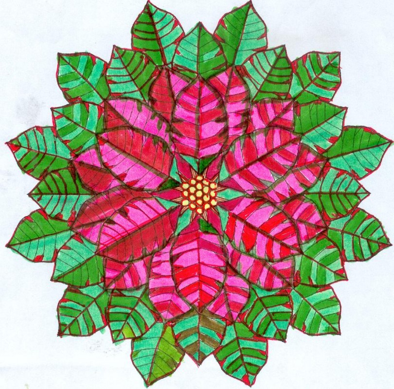 Creation pordomandalas3bis, dibujo para colorear de la galería Flores y vegetación