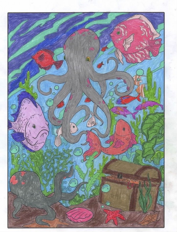 Creation porsweetrose, dibujo para colorear de la galería Mundos acuáticos