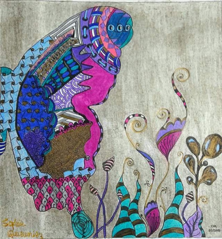 Creation porsophie-queuniez, dibujo para colorear de la galería Flores y vegetación