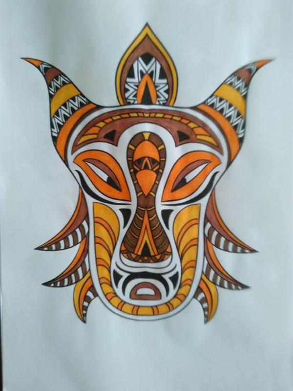 Creation porarmelle, dibujo para colorear de la galería África