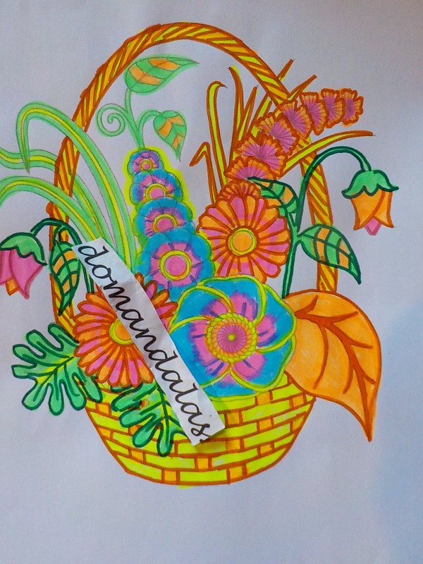 Creation pordomandalas3bis, dibujo para colorear de la galería Flores y vegetación
